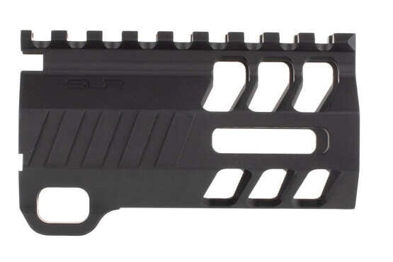 SLR Rifleworks Helix M-LOK handguard features a black anodized finish